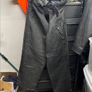 Sleek Black Leather Men's Pants